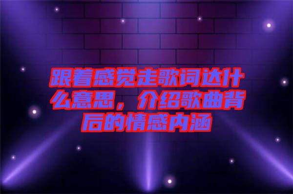 跟著感覺走歌詞達(dá)什么意思，介紹歌曲背后的情感內(nèi)涵