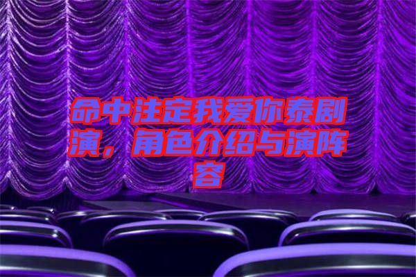 命中注定我愛(ài)你泰劇演，角色介紹與演陣容