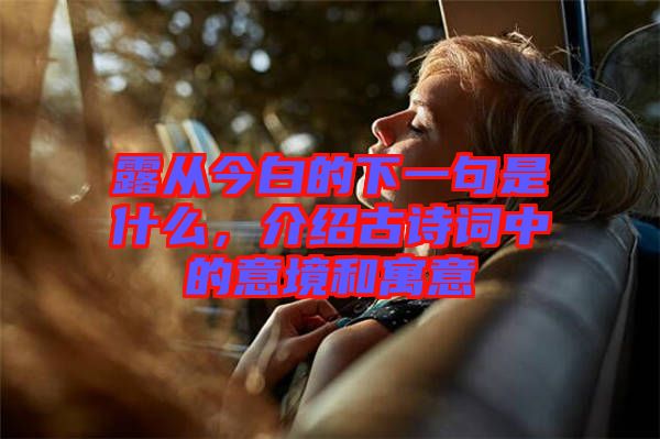 露從今白的下一句是什么，介紹古詩(shī)詞中的意境和寓意