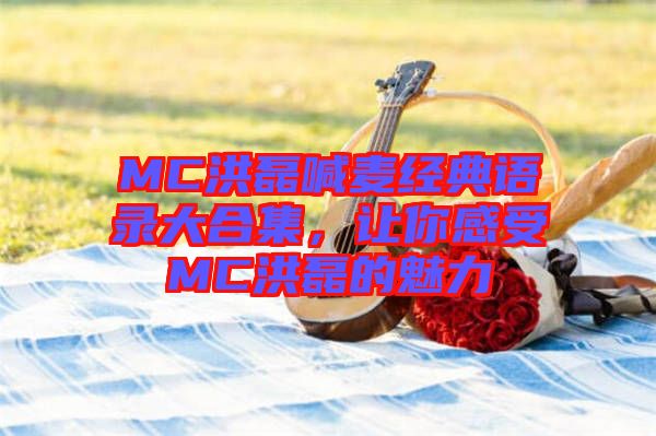 MC洪磊喊麥經(jīng)典語(yǔ)錄大合集，讓你感受MC洪磊的魅力