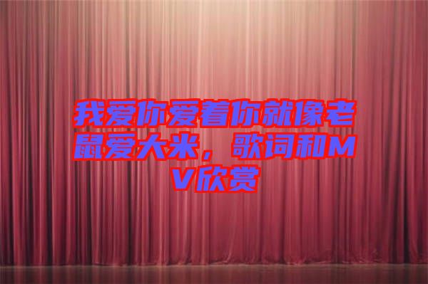 我愛你愛著你就像老鼠愛大米，歌詞和MV欣賞