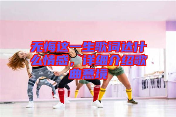 無悔這一生歌詞達(dá)什么情感，詳細(xì)介紹歌曲意境