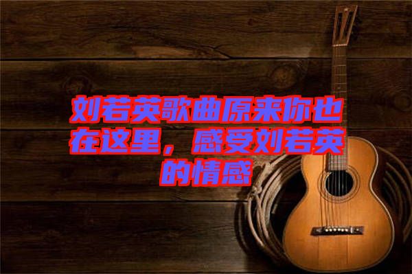 劉若英歌曲原來(lái)你也在這里，感受劉若英的情感