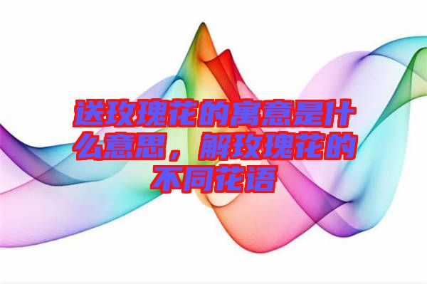 送玫瑰花的寓意是什么意思，解玫瑰花的不同花語(yǔ)