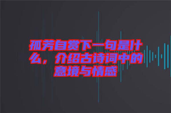 孤芳自賞下一句是什么，介紹古詩詞中的意境與情感