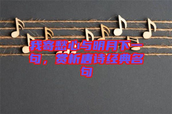 我寄愁心與明月下一句，賞析唐詩經(jīng)典名句