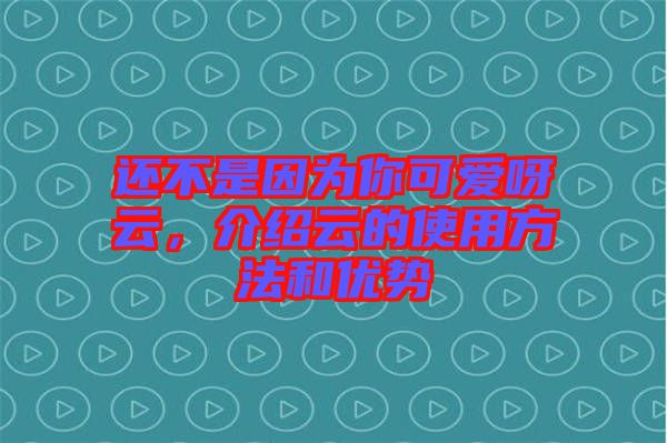 還不是因為你可愛呀云，介紹云的使用方法和優(yōu)勢