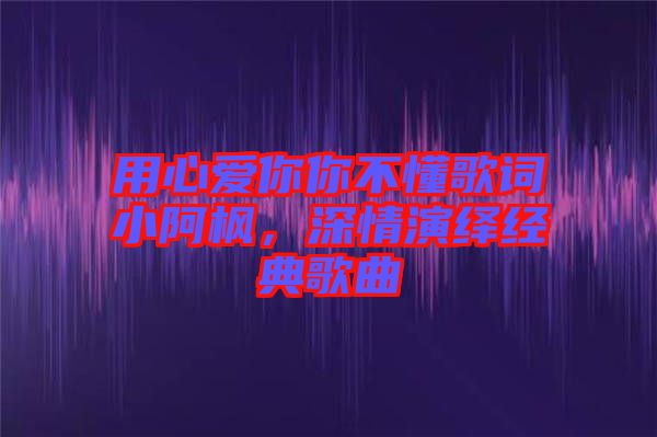 用心愛你你不懂歌詞小阿楓，深情演繹經典歌曲