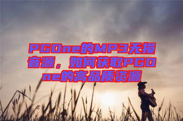 PGOne的MP3無損音源，如何獲取PGOne的高品質(zhì)資源