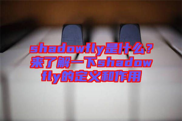 shadowfly是什么？來(lái)了解一下shadowfly的定義和作用