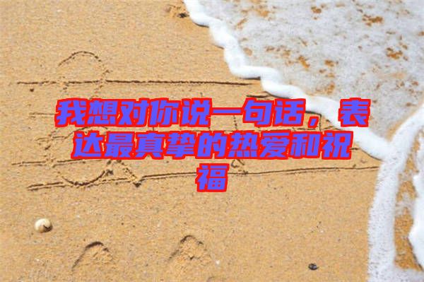 我想對(duì)你說(shuō)一句話，表達(dá)最真摯的熱愛和祝福