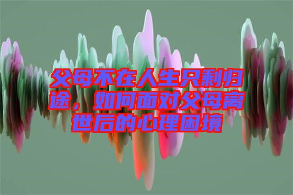 父母不在人生只剩歸途，如何面對父母離世后的心理困境