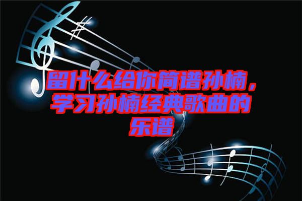 留什么給你簡譜孫楠，學(xué)習孫楠經(jīng)典歌曲的樂譜