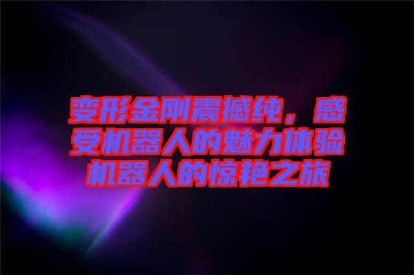 變形金剛震撼純，感受機器人的魅力體驗機器人的驚艷之旅