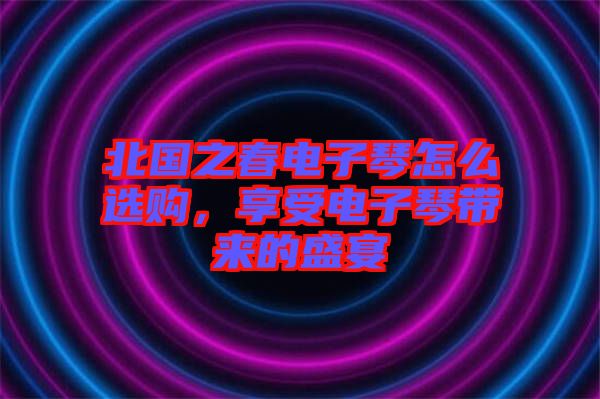 北國之春電子琴怎么選購，享受電子琴帶來的盛宴