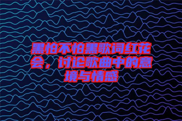 黑怕不怕黑歌詞紅花會(huì)，討論歌曲中的意境與情感