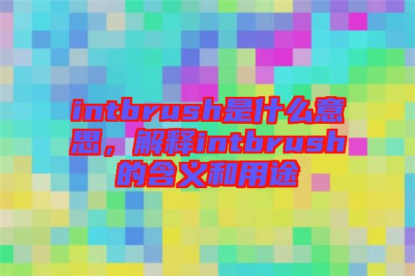 intbrush是什么意思，解釋intbrush的含義和用途