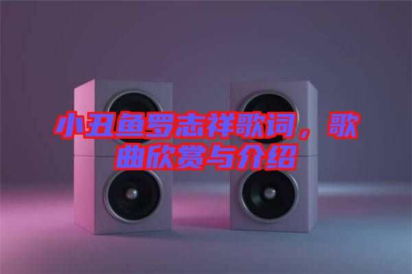 小丑魚羅志祥歌詞，歌曲欣賞與介紹