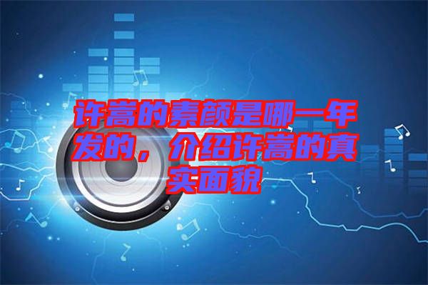 許嵩的素顏是哪一年發(fā)的，介紹許嵩的真實(shí)面貌