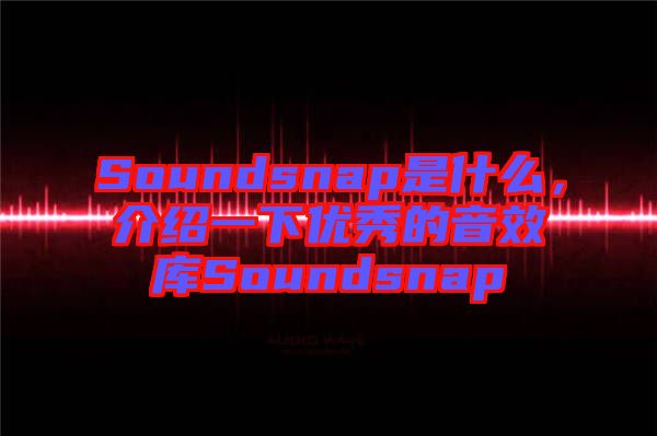 Soundsnap是什么，介紹一下優(yōu)秀的音效庫Soundsnap