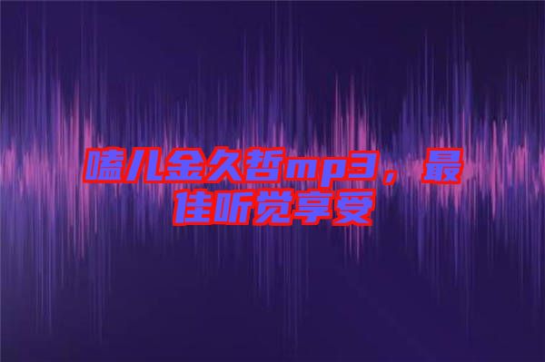 嗑兒金久哲mp3，最佳聽(tīng)覺(jué)享受