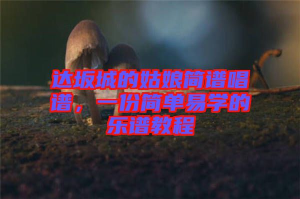 達(dá)坂城的姑娘簡(jiǎn)譜唱譜，一份簡(jiǎn)單易學(xué)的樂譜教程