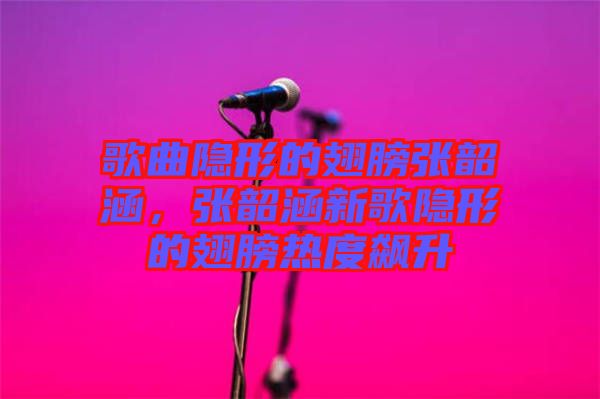 歌曲隱形的翅膀張韶涵，張韶涵新歌隱形的翅膀熱度飆升