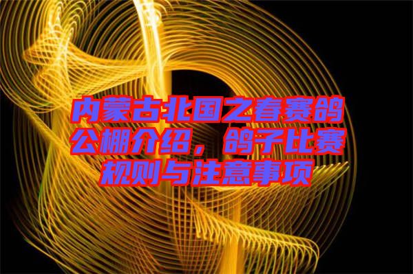 內(nèi)蒙古北國之春賽鴿公棚介紹，鴿子比賽規(guī)則與注意事項(xiàng)