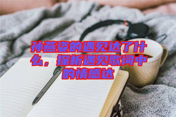 孫燕姿的遇見(jiàn)達(dá)了什么，探析遇見(jiàn)歌詞中的情感達(dá)