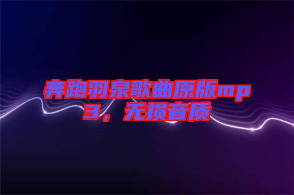 奔跑羽泉歌曲原版mp3，無損音質(zhì)