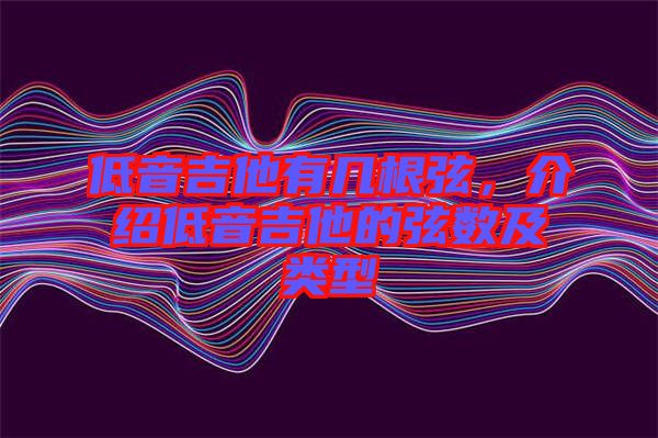 低音吉他有幾根弦，介紹低音吉他的弦數(shù)及類型