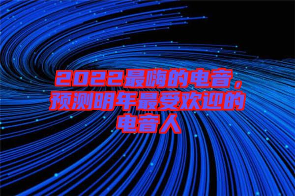 2022最嗨的電音，預(yù)測(cè)明年最受歡迎的電音人