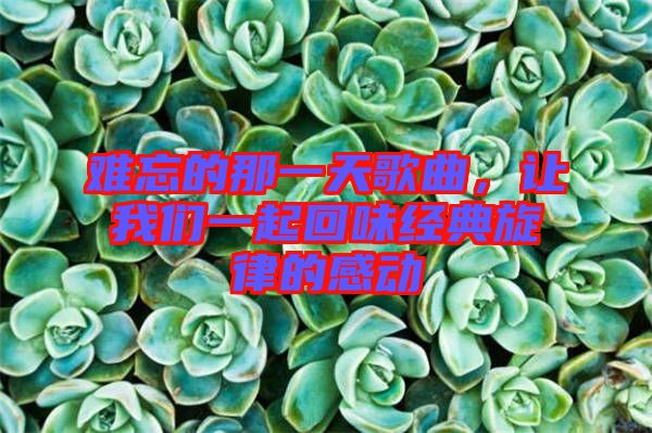 難忘的那一天歌曲，讓我們一起回味經(jīng)典旋律的感動