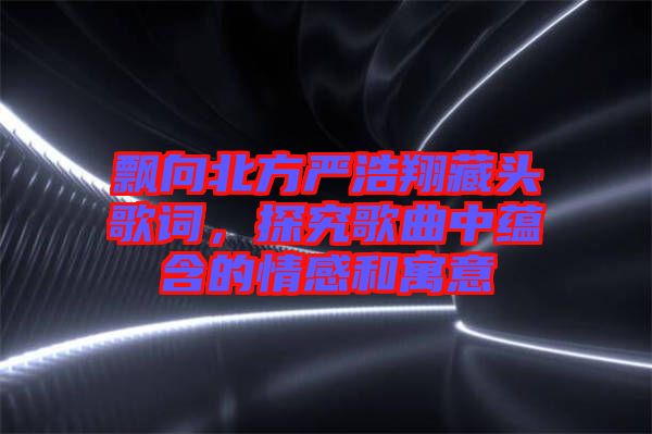 飄向北方嚴浩翔藏頭歌詞，探究歌曲中蘊含的情感和寓意