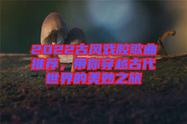 2022古風(fēng)戲腔歌曲推薦，帶你穿越古代世界的美妙之旅