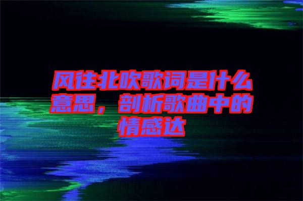 風(fēng)往北吹歌詞是什么意思，剖析歌曲中的情感達(dá)