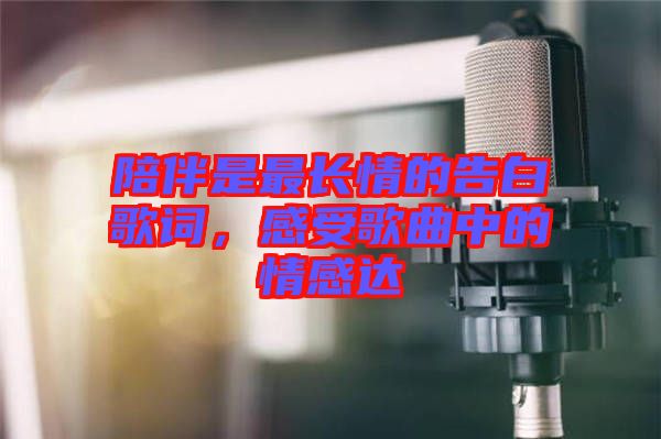 陪伴是最長(zhǎng)情的告白歌詞，感受歌曲中的情感達(dá)